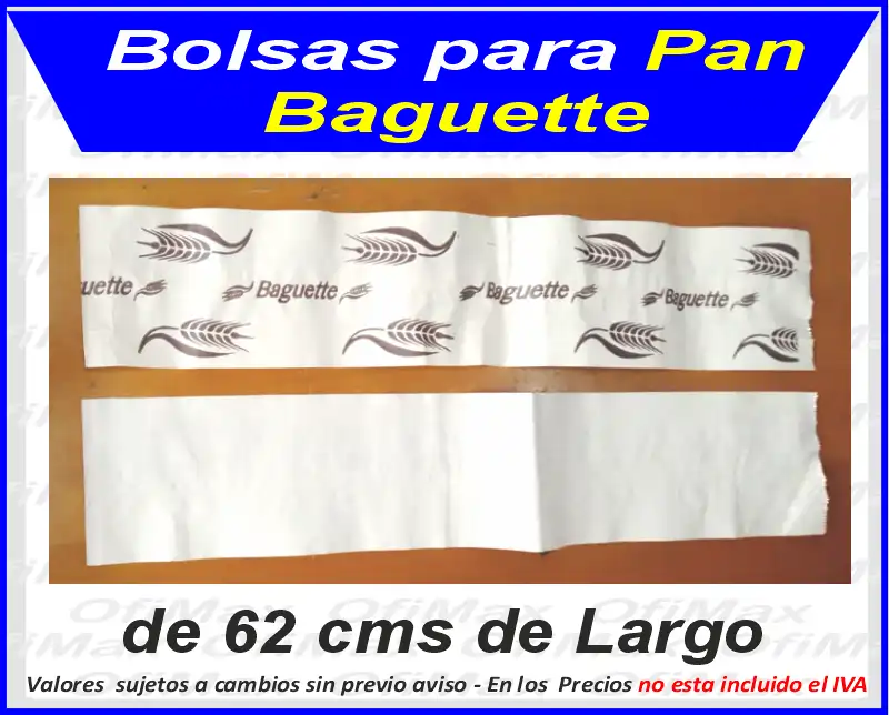 Bolsas Ecologicas de papel para pan baguette, bogota, colombia